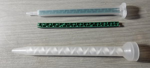 Статический смеситель для вязких компонентов и его смешивающий элемент.<br />Внизу для сравнения &quot;обычный&quot; &quot;носик&quot;. (7369 просмотров) <a class='original' href='./download/file.php?id=144861&mode=view' target=_blank>Загрузить оригинал (2.65 МБ)</a>