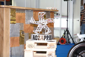 Исходный материал: пруток В95Т1 Ø400mm, обработка на станке с ЧПУ. Задний план: стойка из кусочков меди, латуни  бронзы+кусочки дуба. (1992 просмотра) <a class='original' href='./download/file.php?id=145728&mode=view' target=_blank>Загрузить оригинал (8.23 МБ)</a>