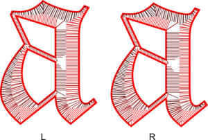 Stereo pair of engraved letter 'a' (16581 просмотр) <a class='original' href='./download/file.php?id=1558&mode=view' target=_blank>Загрузить оригинал (103.17 КБ)</a>