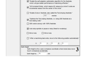 Первый параметр, который отвечает за подъем оси зед - безопасная высота - в настройках, всегда станок будет подниматься на эту заданную высоту вначале и в конце любой программы - независимо от кода (7052 просмотра) <a class='original' href='./download/file.php?id=181690&mode=view' target=_blank>Загрузить оригинал (76.63 КБ)</a>