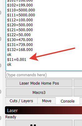 Задаем параметр через консоль (пробовал разные варианты, teraterm  и подобные, конечный результат один и тот же)