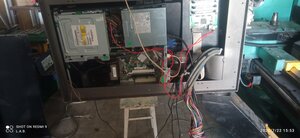 Начало сборки, компьютер внутри пульта, все функции входов энкодеров, выход на сервы,и преобразователь частоты, входов станка и пультов, выходов, все заведено на плату mesa 7i90hd. (4330 просмотров) <a class='original' href='./download/file.php?id=204285&mode=view' target=_blank>Загрузить оригинал (2.1 МБ)</a>