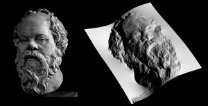 Сократ - 2д слева, восстановленное по картинке 3д - справа (смотри не перепутай!)<br />Автор специально сделал подсветку с другой стороны чем на фотке слева, чтобы продемонстрировать... (9346 просмотров) <a class='original' href='./download/file.php?id=30997&mode=view' target=_blank>Загрузить оригинал (233.83 КБ)</a>