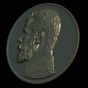 Памятная медаль.<br />Аверс.<br />Модель для станка с ЧПУ. Частный заказ.<br />∅=35мм. Программы MoI, ZBrush. (10872 просмотра) <a class='original' href='./download/file.php?id=56387&mode=view' target=_blank>Загрузить оригинал (747.17 КБ)</a>