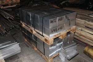 Нарезка плит АМГ6 =161мм на &quot;кубики&quot;. После резки упаковываем на европаллеты. (4948 просмотров) <a class='original' href='./download/file.php?id=80269&mode=view' target=_blank>Загрузить оригинал (10.5 МБ)</a>