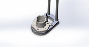 Общий вид державки плазмотрона в сборе. Состоит из обоймы плазмотрона и самой державки. Обойма вставляется в державку и проворачивается. При этом выступающий шип обоймы упирается в винт (не показан) и обойма дальше не проворачивается. Этот-же винт и прижимает шип, тем самым фиксируя обойму от проворота. (3872 просмотра) <a class='original' href='./download/file.php?id=89438&mode=view' target=_blank>Загрузить оригинал (187.36 КБ)</a>