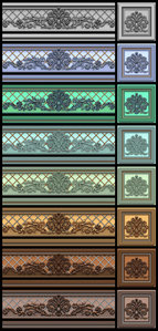 Варианты расцветок.<br />Фризы: большой и малый. <br />Декоративная вставка. <br />Частный заказ. <br />Программы: MoI, ZBrush (12496 просмотров) <a class='original' href='./download/file.php?id=98668&mode=view' target=_blank>Загрузить оригинал (2.74 МБ)</a>